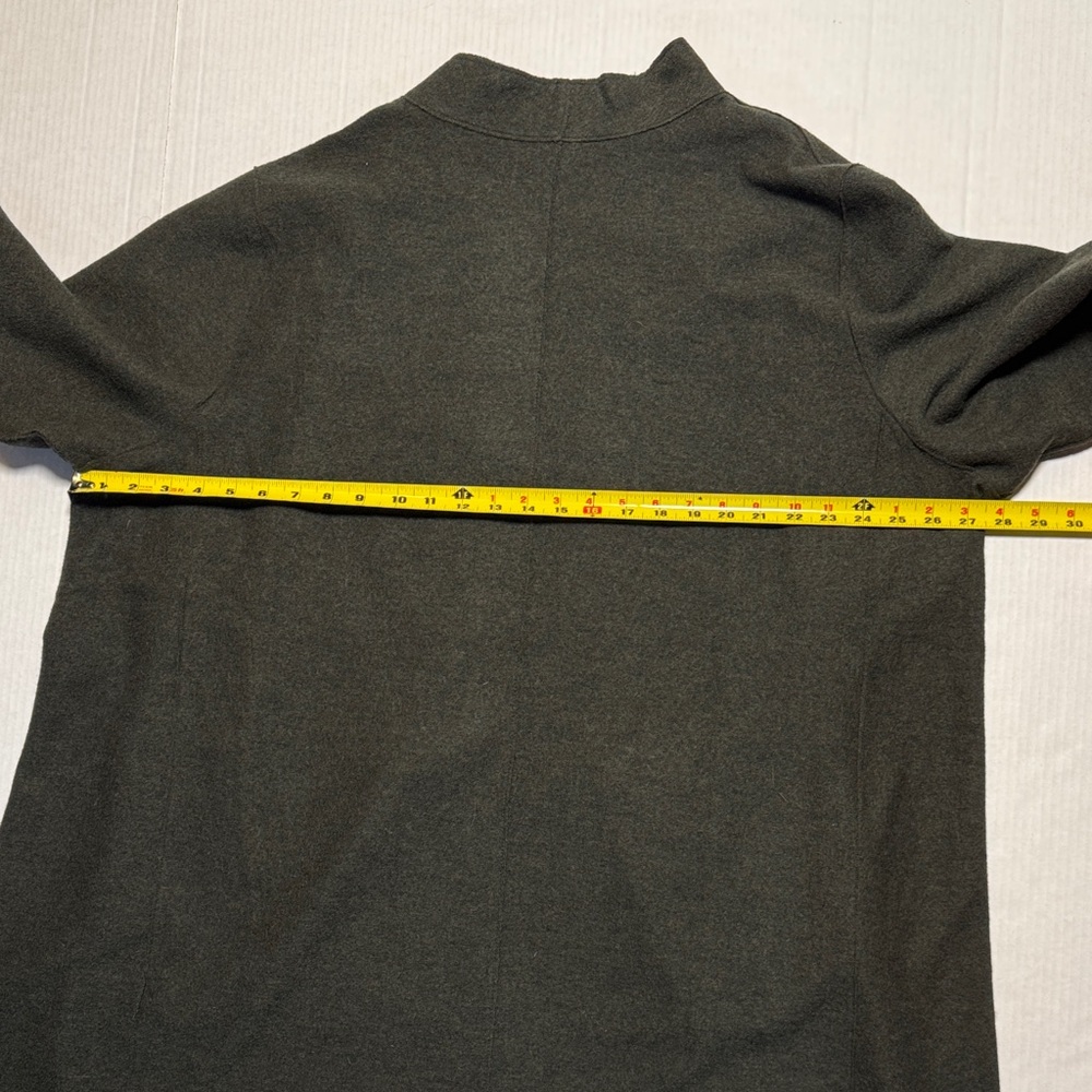 EILEEN FISHER Lightweight Boiled Wool High Collar Open Front Jacket Woodland 3X - Picture 13 of 15